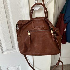 Modcloth Awesome Everywhere Brown Faux Leather Bag